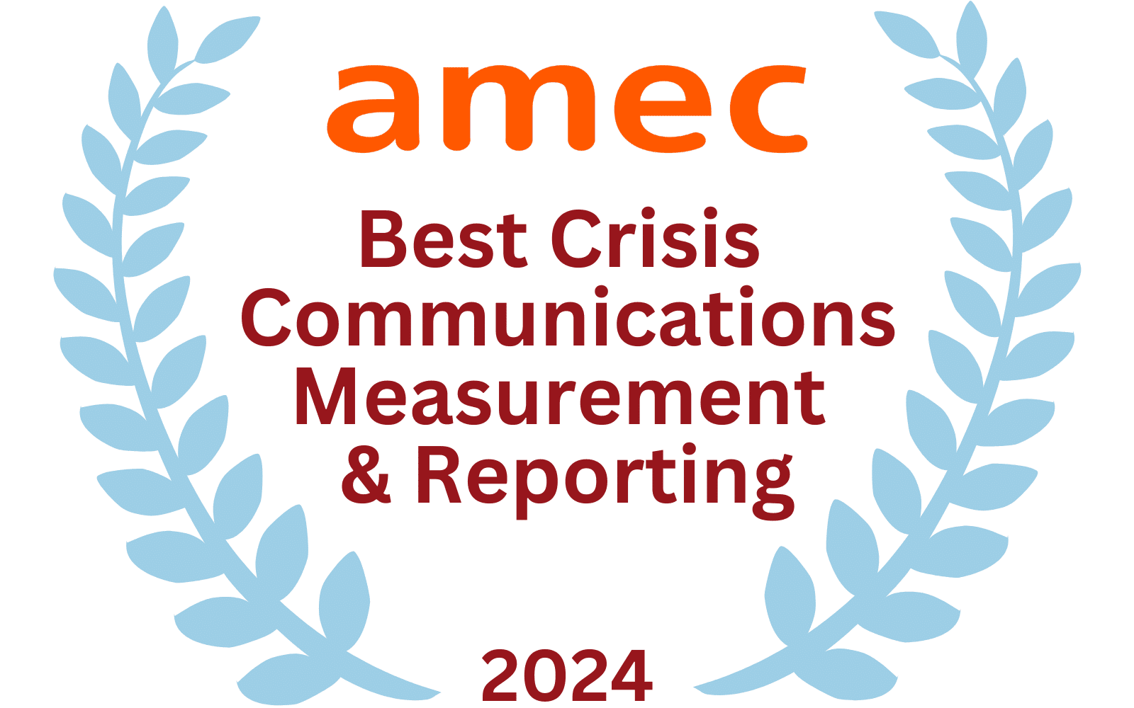 Best Crisis Communications Measurement and Reporting - AMEC Award 2024